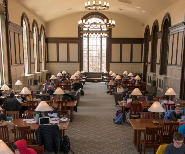 students in wilbur cross studying